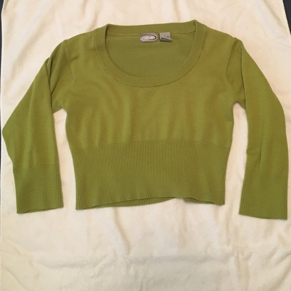 Green rave crop top